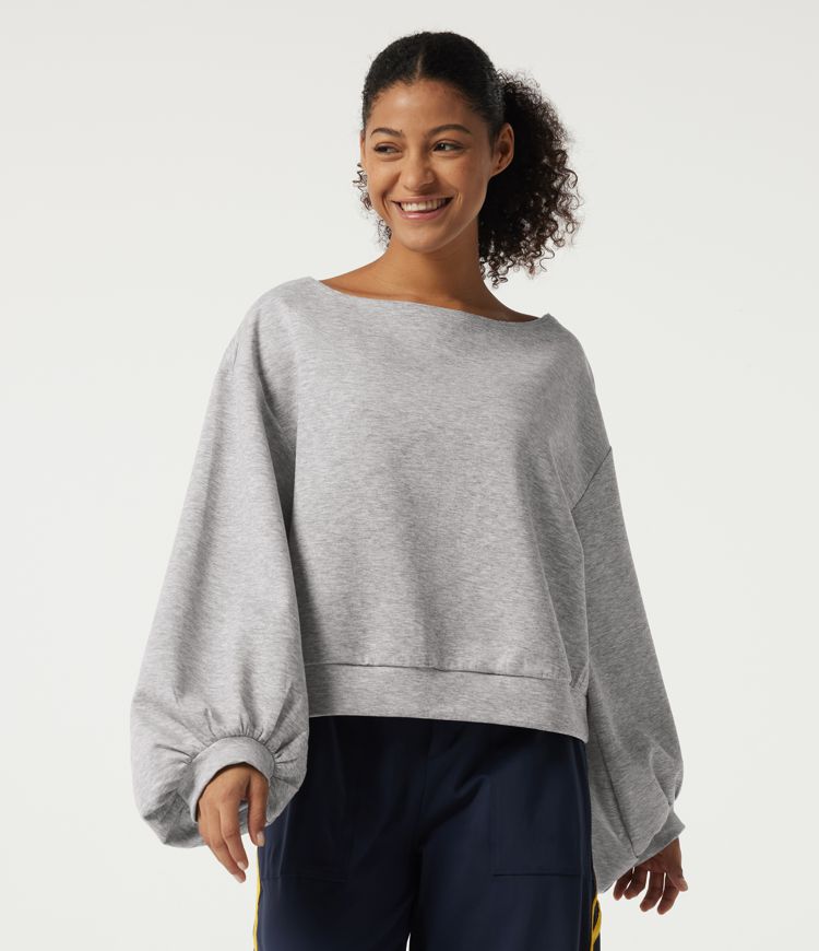 Boat Neck Long Sleeve Pullover Casual Sweatshirt Boat Neck Long Sleeve Pullover Casual Sweatshirt