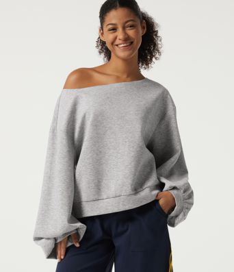 Boat Neck Long Sleeve Pullover Casual Sweatshirt Boat Neck Long Sleeve Pullover Casual Sweatshirt