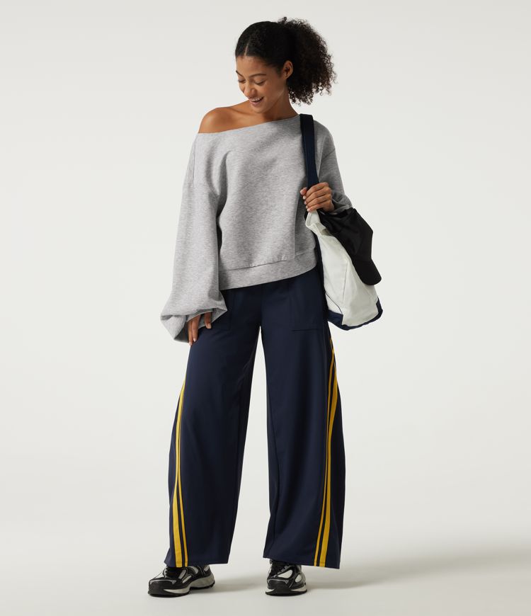 Boat Neck Long Sleeve Pullover Casual Sweatshirt Boat Neck Long Sleeve Pullover Casual Sweatshirt