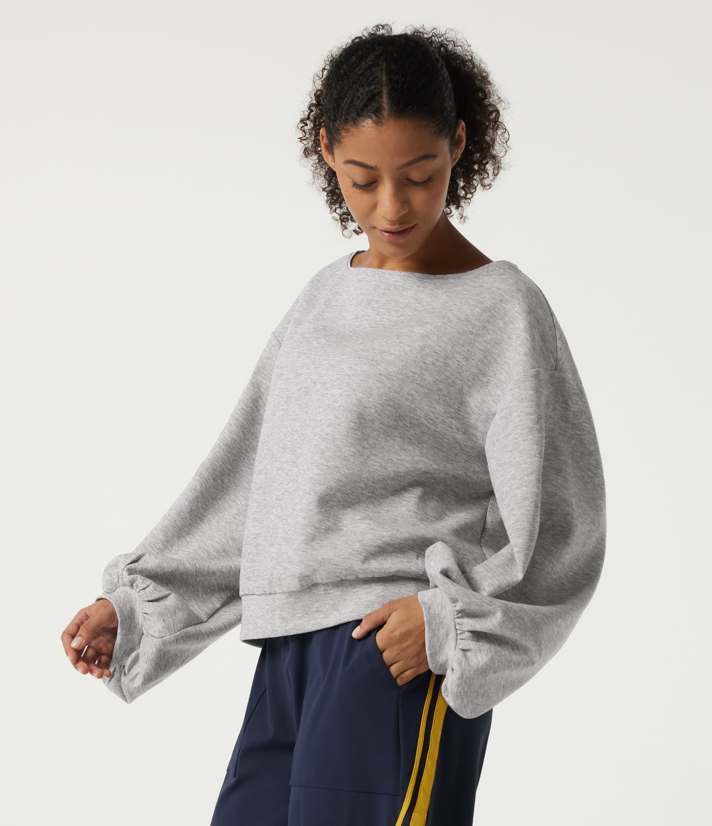 Boat Neck Long Sleeve Pullover Casual Sweatshirt Boat Neck Long Sleeve Pullover Casual Sweatshirt