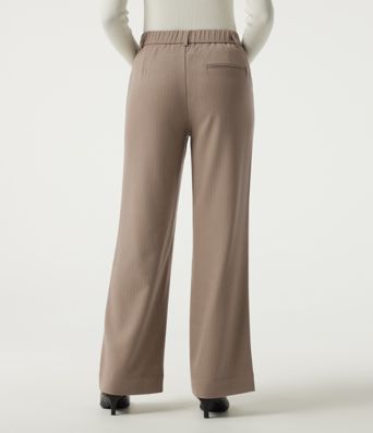 Mid Rise Straight Leg Stripe Work Pants with Pockets Mid Rise Straight Leg Stripe Work Pants with Pockets