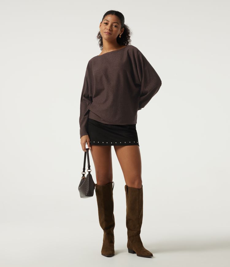 Round Neck Long Sleeve Tie Back Casual Sweater Round Neck Long Sleeve Tie Back Casual Sweater
