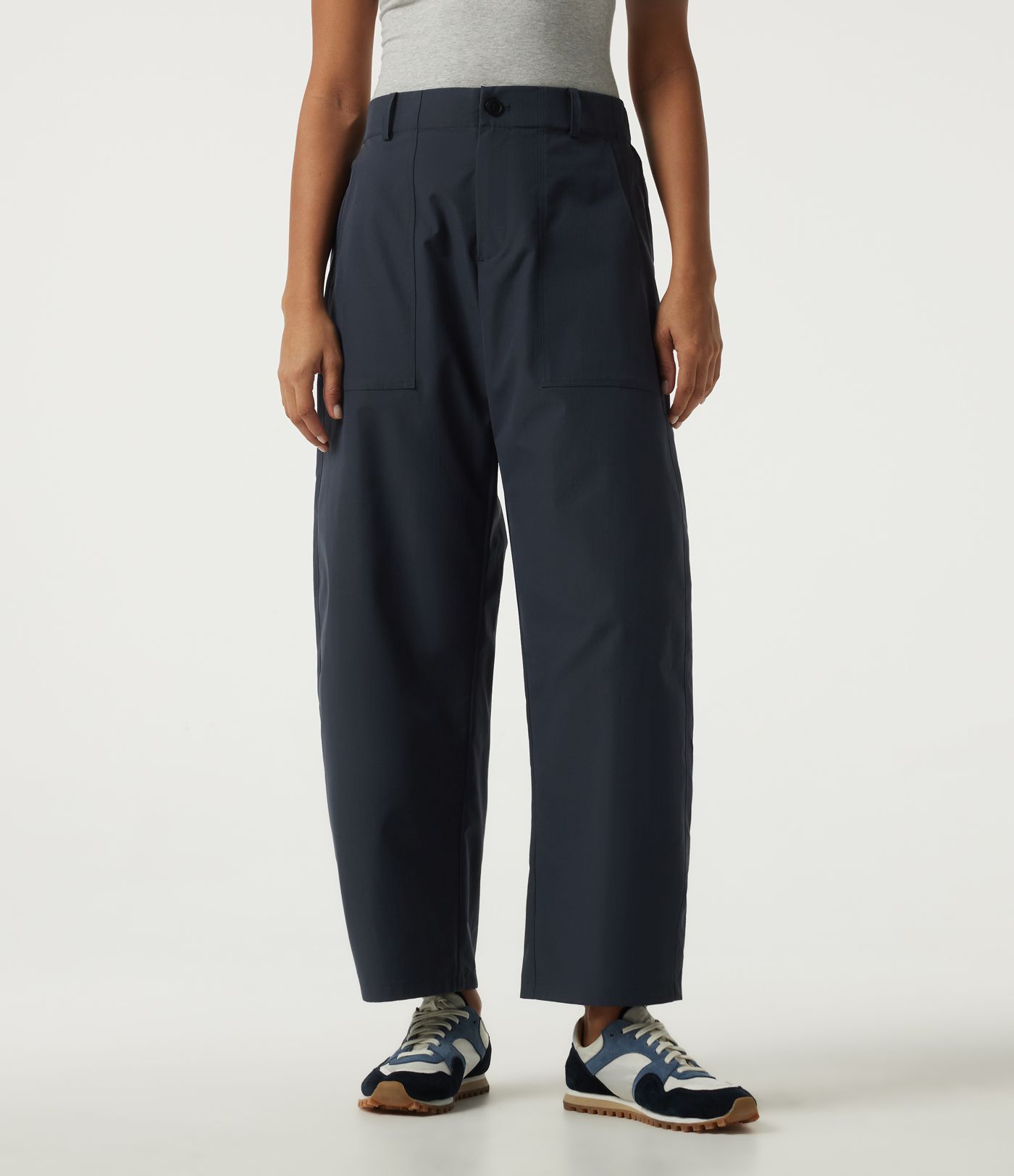 High Waisted Barrel Leg Hiking Pants with Pockets