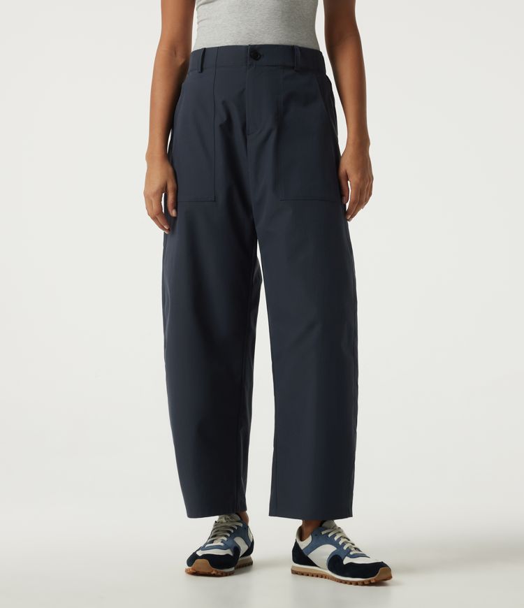 High Waisted Barrel Leg Hiking Pants with Pockets