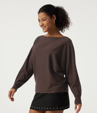 Round Neck Long Sleeve Tie Back Casual Sweater Round Neck Long Sleeve Tie Back Casual Sweater