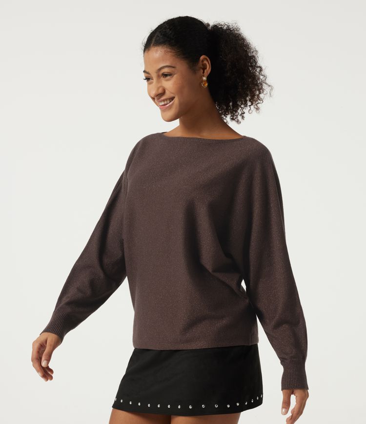 Round Neck Long Sleeve Tie Back Casual Sweater Round Neck Long Sleeve Tie Back Casual Sweater