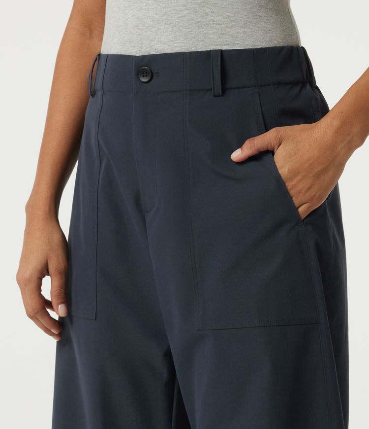 High Waisted Barrel Leg Hiking Pants with Pockets