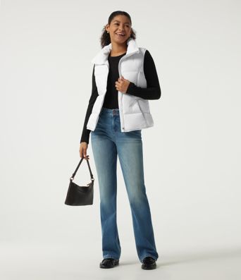 High Neck Quilted Puffer Casual Down Vest with Pockets