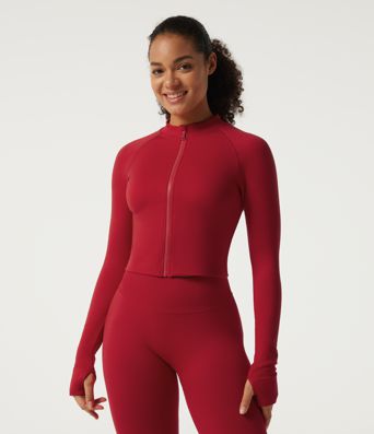 OneForm Seamless Flow — veste d'entraînement sans coutures à manches longues, avec ourlet incurvé et passe-pouces OneForm Seamless Flow — veste d'entraînement sans coutures à manches longues, avec ourlet incurvé et passe-pouces