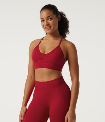 OneForm Seamless Flow Low Support Sweetheart Neck Built-in Bra Yoga Sports Bra 