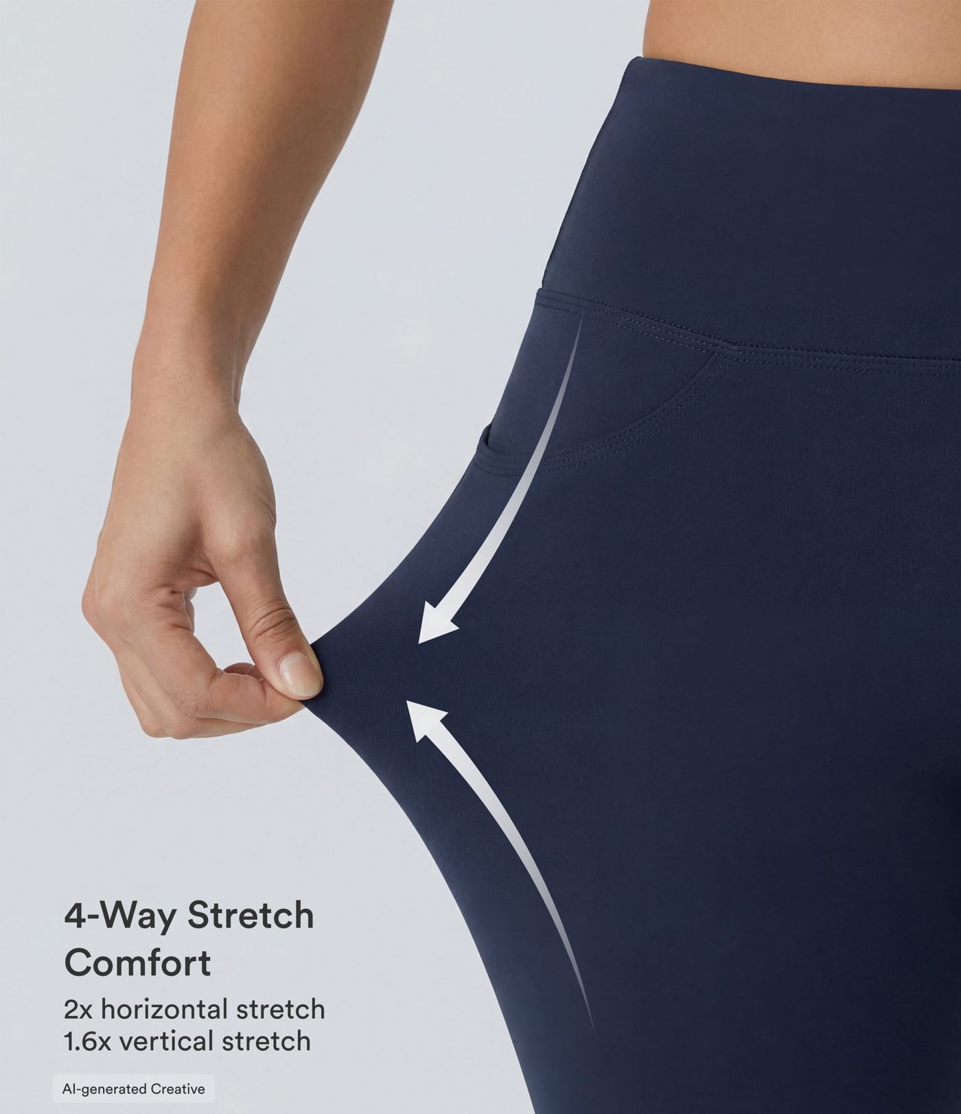 DayStretch yogaleggings med høj talje, lommer og udsvungne ben.