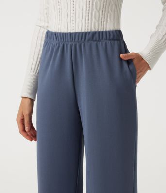 Low Rise Wide Leg Waffle Work Pants with Pockets