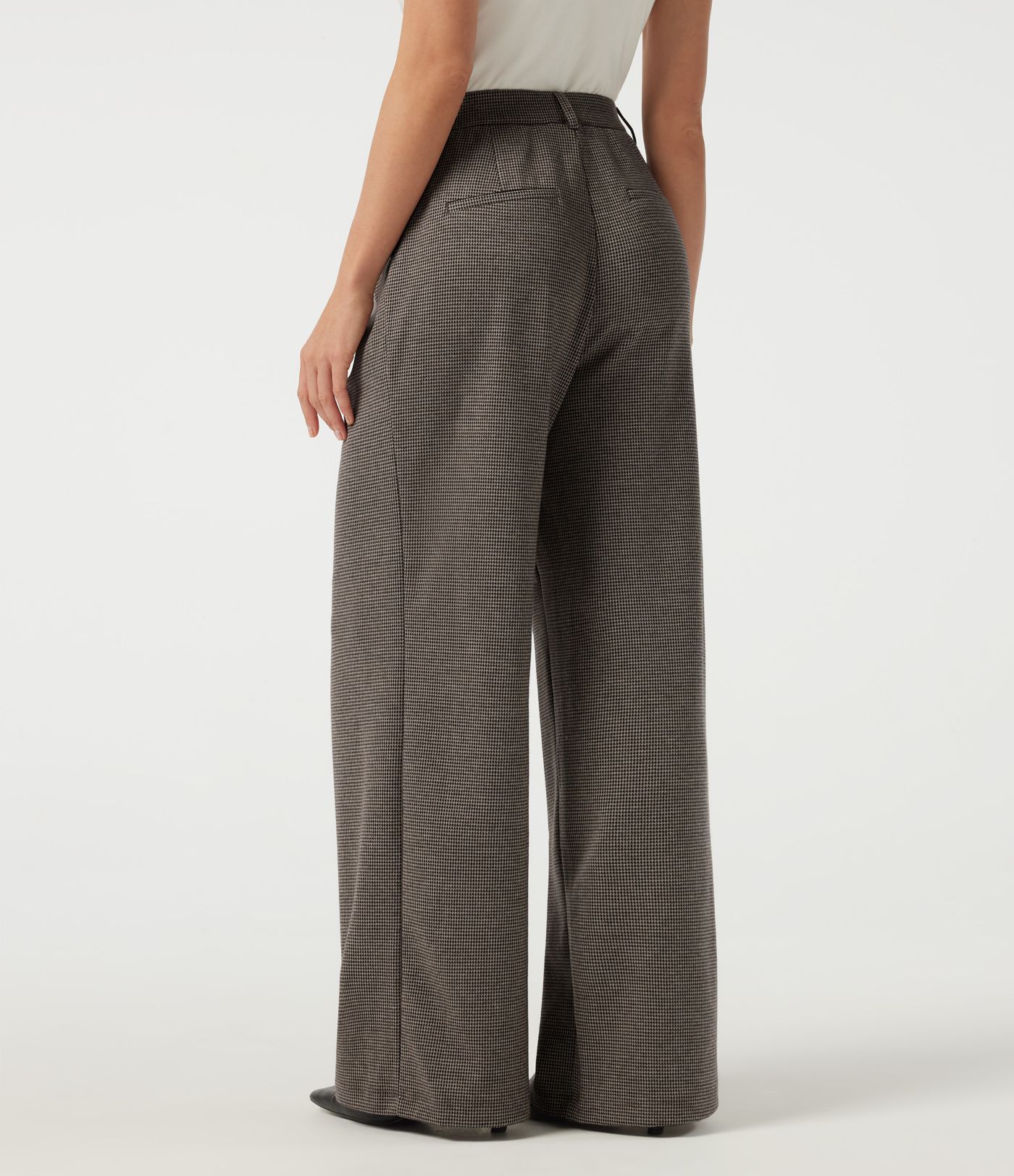 Halara Flex™ High Waisted Wide Leg Houndstooth Work Pants with Pockets
