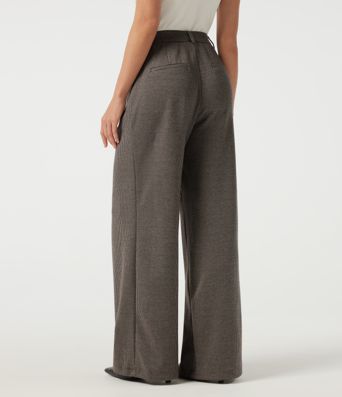 Halara Flex™ High Waisted Wide Leg Houndstooth Work Pants with Pockets