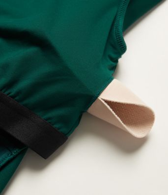 Square Neck Long Sleeve Built-in Bra Wide Leg Casual Jumpsuit with Pockets-Easy Peezy Edition