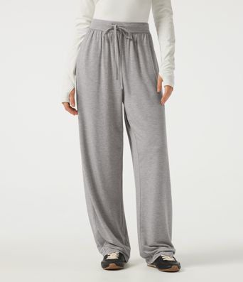Mid Rise Drawstring Barrel Leg Casual Pants with Pockets Mid Rise Drawstring Barrel Leg Casual Pants with Pockets