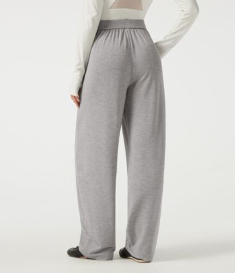 Mid Rise Drawstring Barrel Leg Casual Pants with Pockets Mid Rise Drawstring Barrel Leg Casual Pants with Pockets