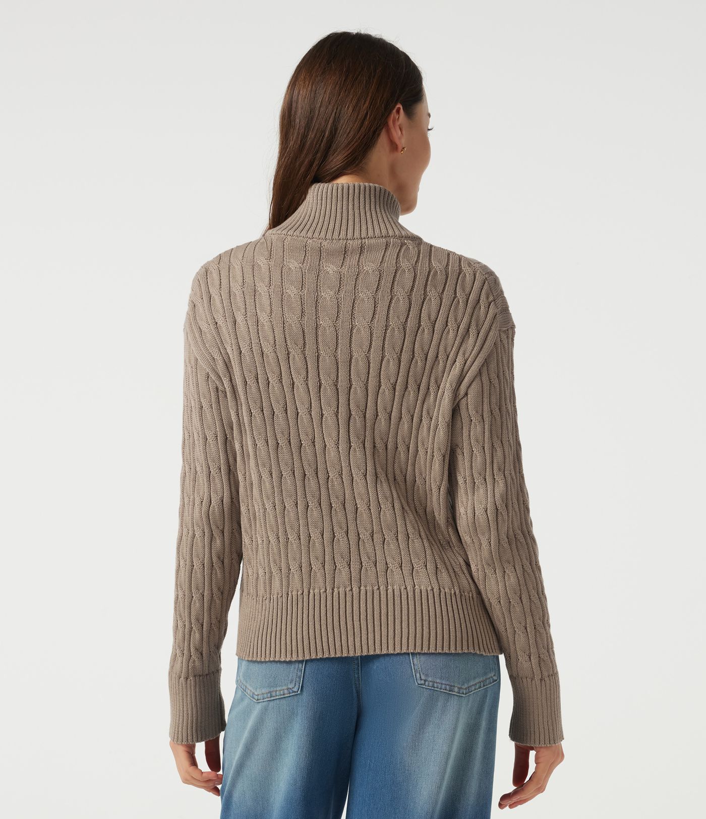 Mock Neck Long Sleeve Work Sweater