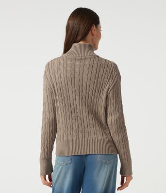Mock Neck Long Sleeve Work Sweater