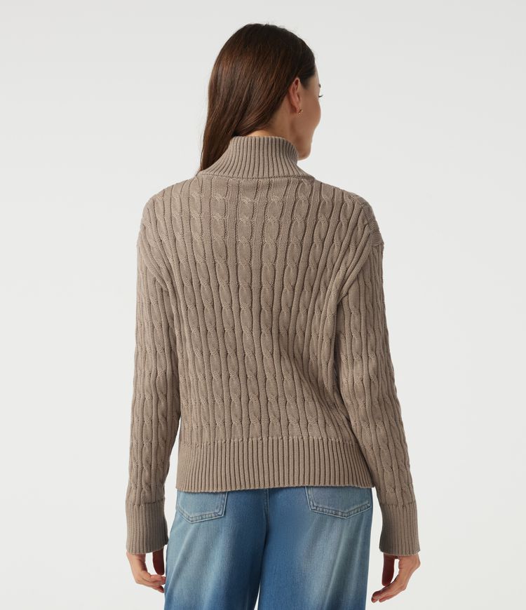 Mock Neck Long Sleeve Work Sweater