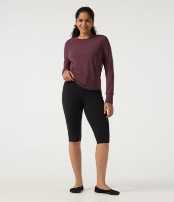 Round Neck Long Sleeve Contrast Mesh Quick Dry Workout Sweatshirt Round Neck Long Sleeve Contrast Mesh Quick Dry Workout Sweatshirt