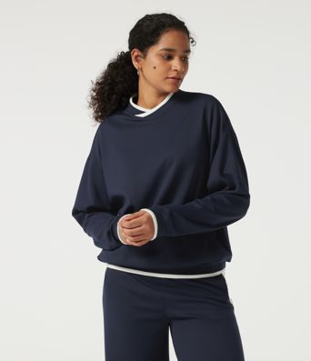 Mock Neck Long Sleeve Casual Pullover Sports Sweatshirt