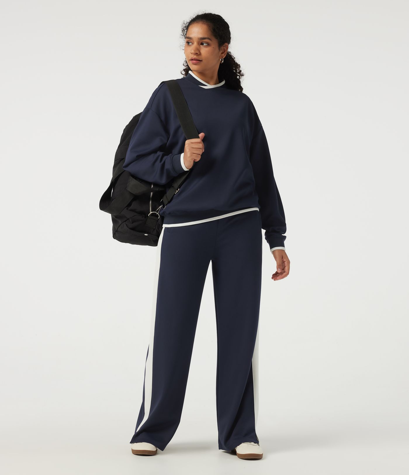 Mock Neck Long Sleeve Casual Pullover Sports Sweatshirt