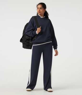 Mock Neck Long Sleeve Casual Pullover Sports Sweatshirt