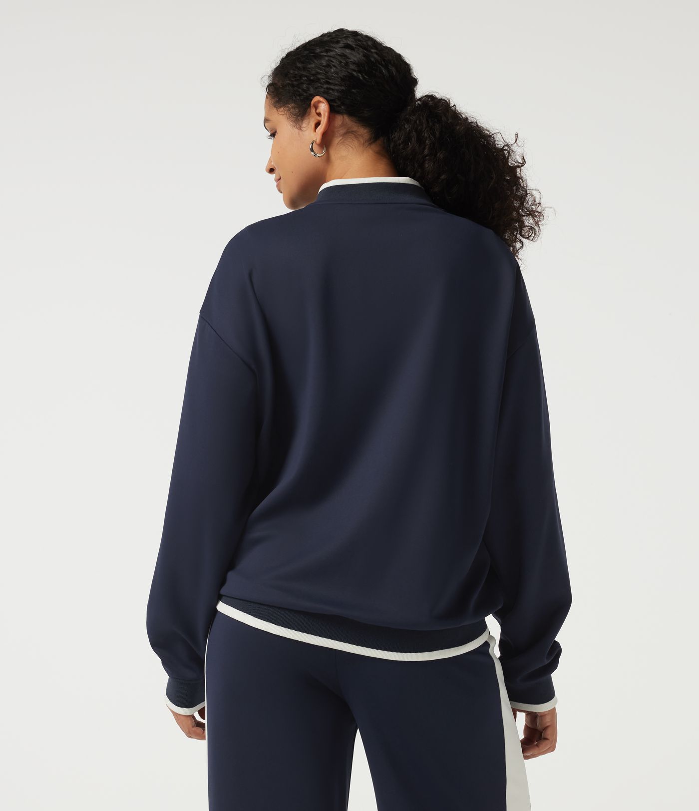 Mock Neck Long Sleeve Casual Pullover Sports Sweatshirt