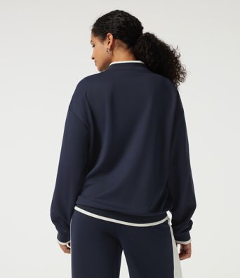Mock Neck Long Sleeve Casual Pullover Sports Sweatshirt