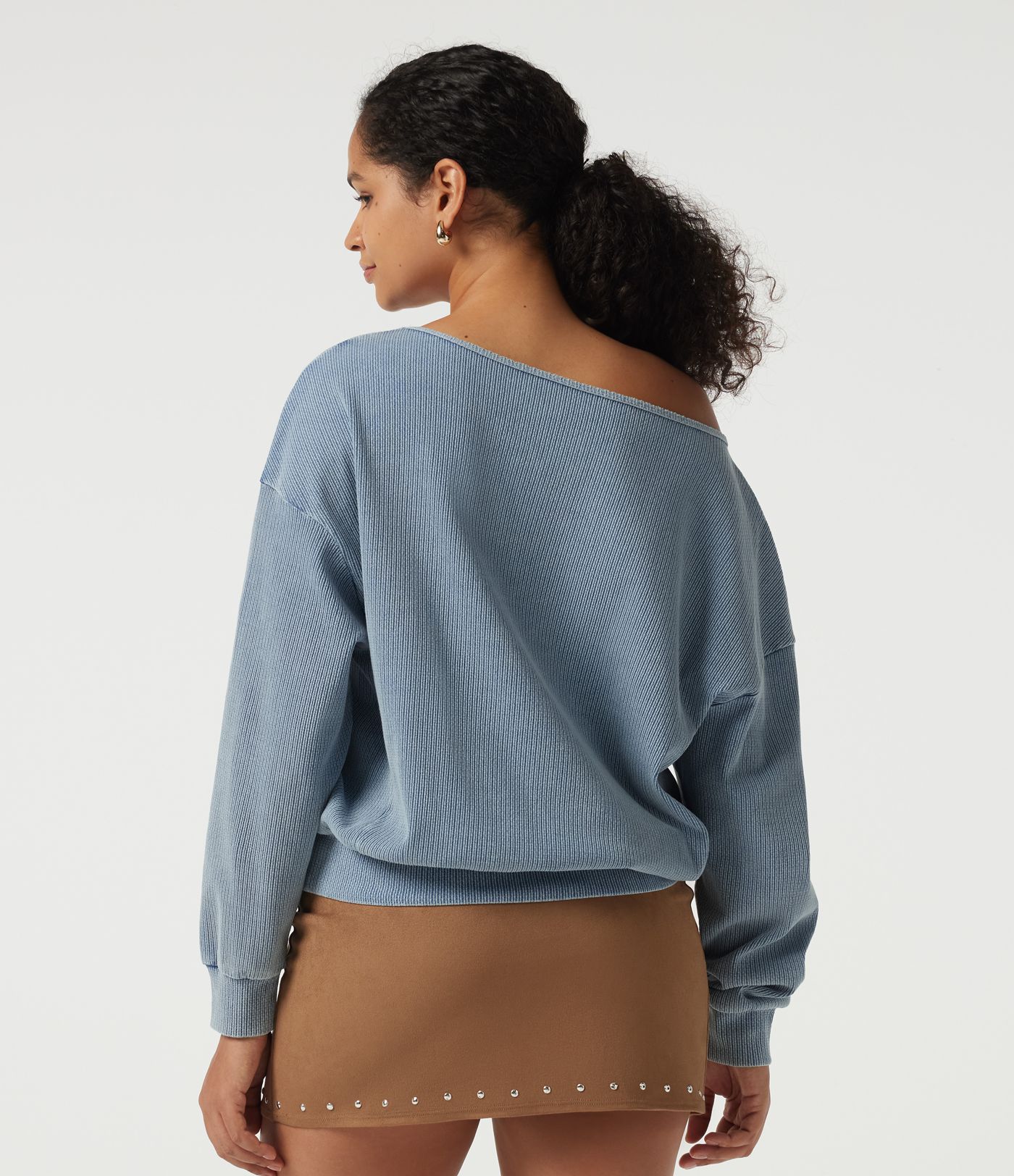 Boat Neck Batwing Long Sleeve Casual Sweatshirt Boat Neck Batwing Long Sleeve Casual Sweatshirt