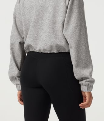Mock Neck Long Sleeve Drawstring Casual Sweatshirt