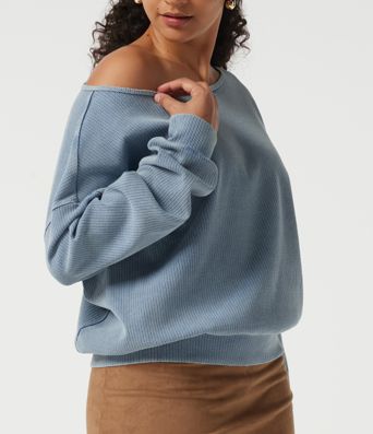 Boat Neck Batwing Long Sleeve Casual Sweatshirt Boat Neck Batwing Long Sleeve Casual Sweatshirt
