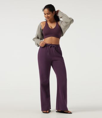 High Waisted Drawstring Baggy Fleece Casual Cotton Sweatpants with Pockets High Waisted Drawstring Baggy Fleece Casual Cotton Sweatpants with Pockets