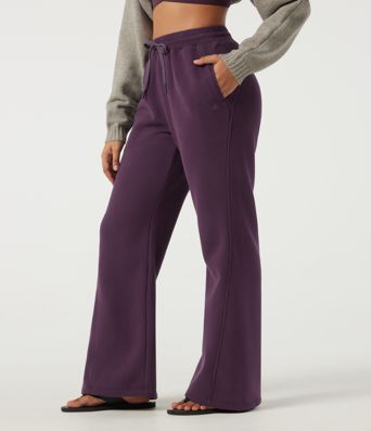 High Waisted Drawstring Baggy Fleece Casual Cotton Sweatpants with Pockets High Waisted Drawstring Baggy Fleece Casual Cotton Sweatpants with Pockets