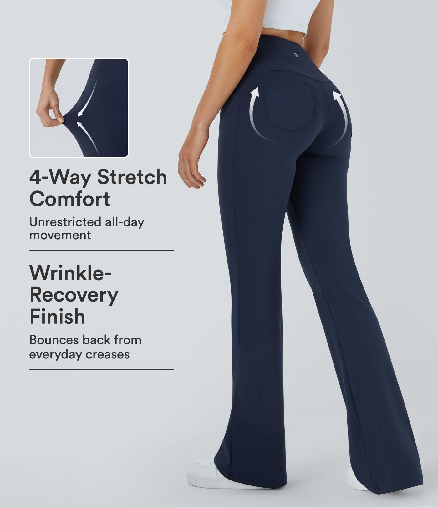 DayStretch High Waisted Pocket Flare Yoga Leggings DayStretch High Waisted Pocket Flare Yoga Leggings