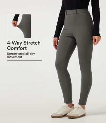 Halara Flex™ DayStretch High Waisted Slim Work Pants with Pockets Halara Flex™ DayStretch High Waisted Slim Work Pants with Pockets