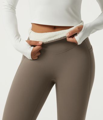 Halara UltraSculpt™ High Waisted Tummy Control Fleece Yoga Leggings with Pockets Halara UltraSculpt™ High Waisted Tummy Control Fleece Yoga Leggings with Pockets