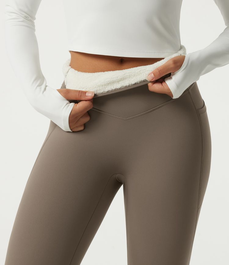 Halara UltraSculpt™ High Waisted Tummy Control Fleece Yoga Leggings with Pockets Halara UltraSculpt™ High Waisted Tummy Control Fleece Yoga Leggings with Pockets