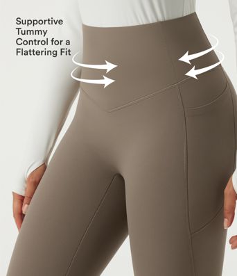 Halara UltraSculpt™ High Waisted Tummy Control Fleece Yoga Leggings with Pockets Halara UltraSculpt™ High Waisted Tummy Control Fleece Yoga Leggings with Pockets