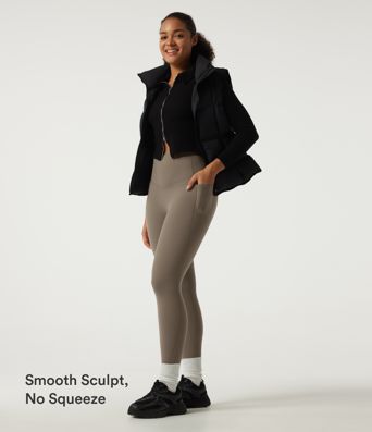 Halara UltraSculpt™ High Waisted Tummy Control Fleece Yoga Leggings with Pockets Halara UltraSculpt™ High Waisted Tummy Control Fleece Yoga Leggings with Pockets