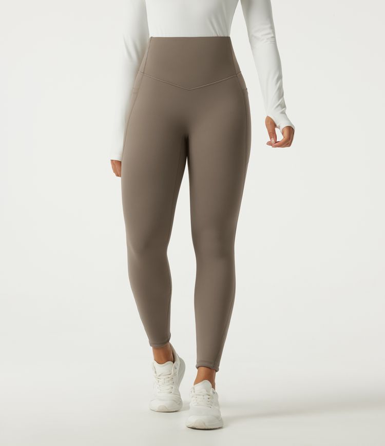 Halara UltraSculpt™ High Waisted Tummy Control Fleece Yoga Leggings with Pockets Halara UltraSculpt™ High Waisted Tummy Control Fleece Yoga Leggings with Pockets