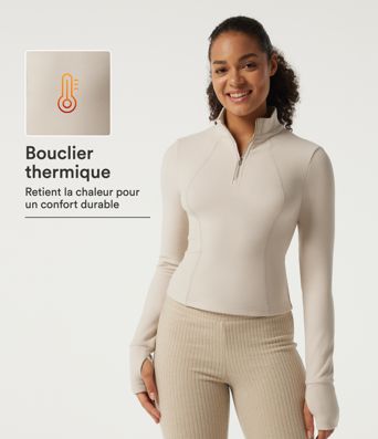 Veste polaire à col montant et manches longues