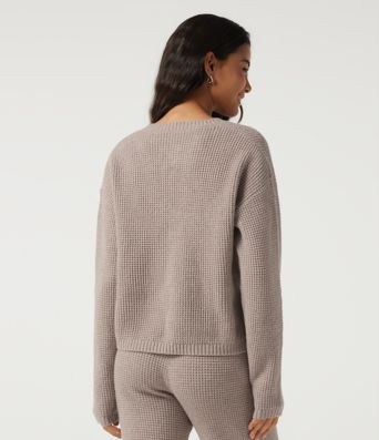 Round Neck Long Sleeve Lounge Cardigan