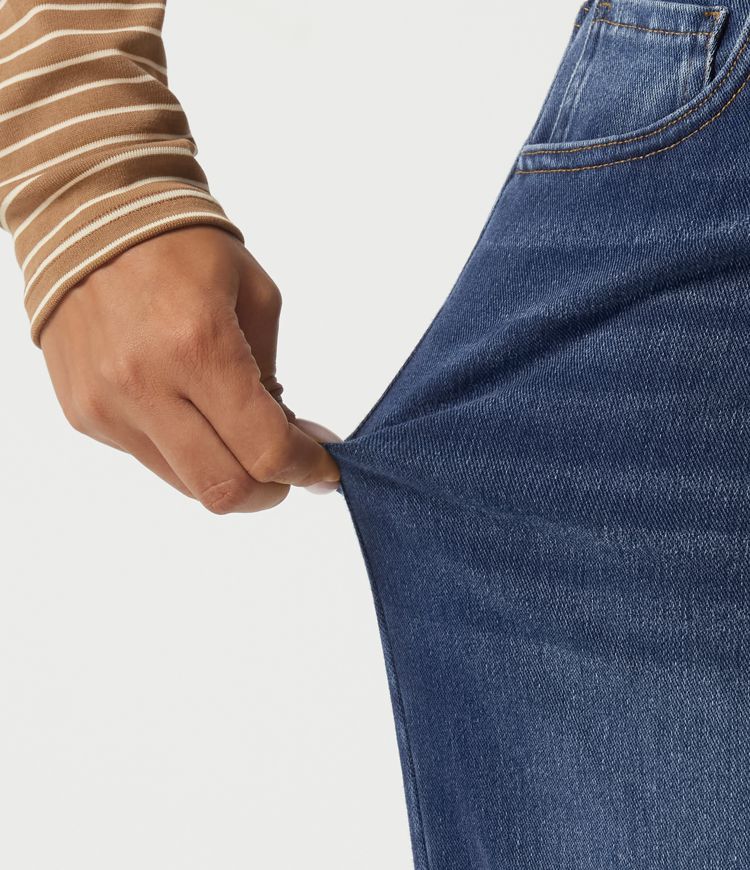 Halara Flex™ High Waisted Barrel Leg Casual Cotton Jeans with Pockets