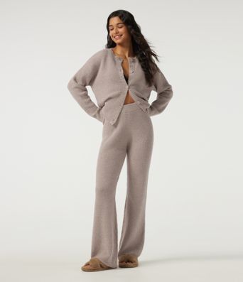 Round Neck Long Sleeve Lounge Cardigan