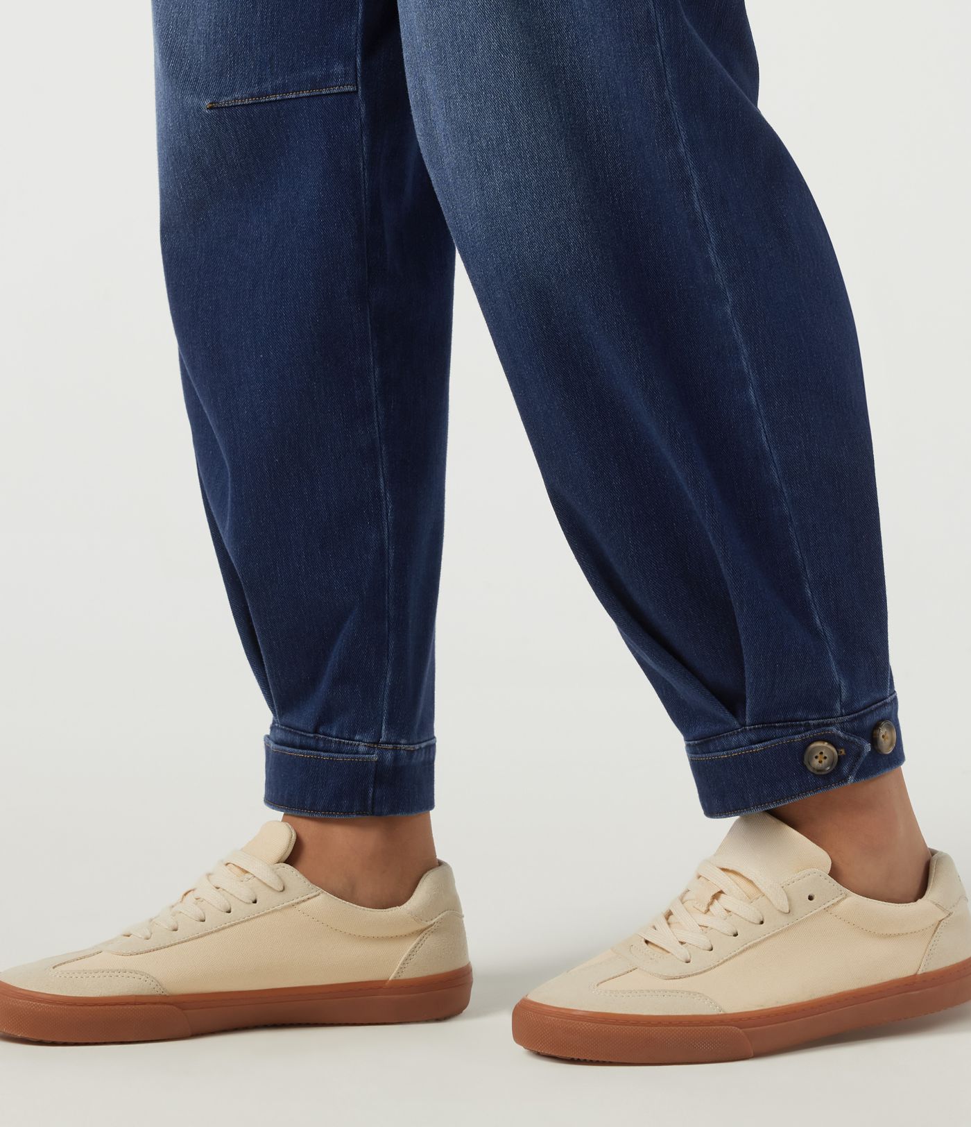 Halara Flex™ High Waisted Barrel Leg Casual Cotton Jeans with Pockets