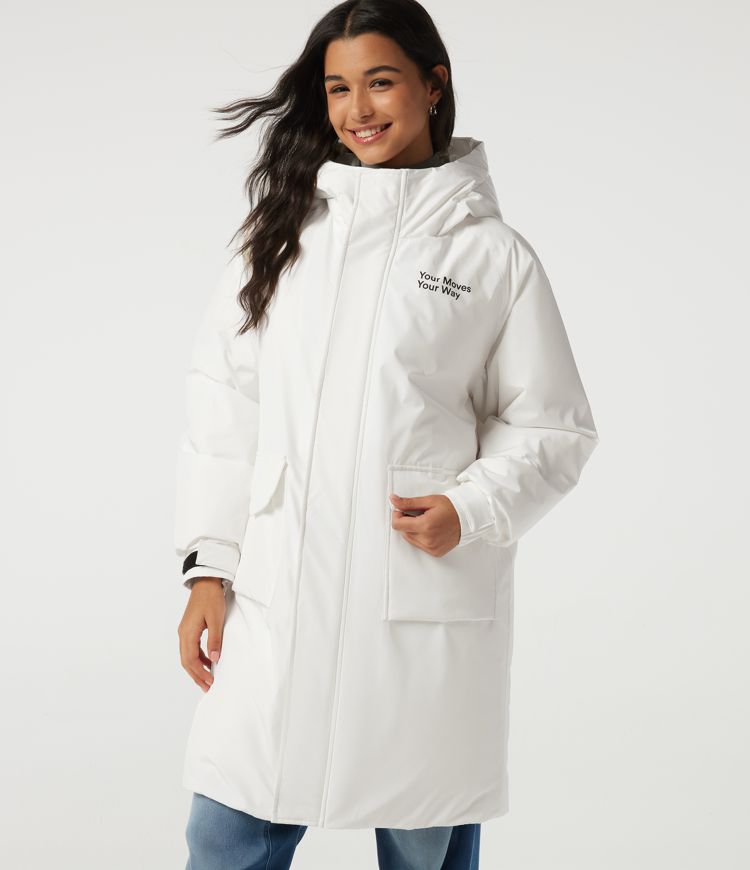 Hooded Long Sleeve Casual Down Jacket with Pockets