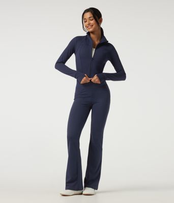 SoftlyZero™ Plush Thermal High Neck Yoga Jacket with Thumbholes SoftlyZero™ Plush Thermal High Neck Yoga Jacket with Thumbholes