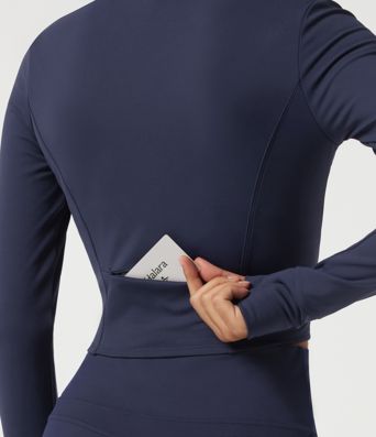 SoftlyZero™ Plush Thermal High Neck Yoga Jacket with Thumbholes SoftlyZero™ Plush Thermal High Neck Yoga Jacket with Thumbholes